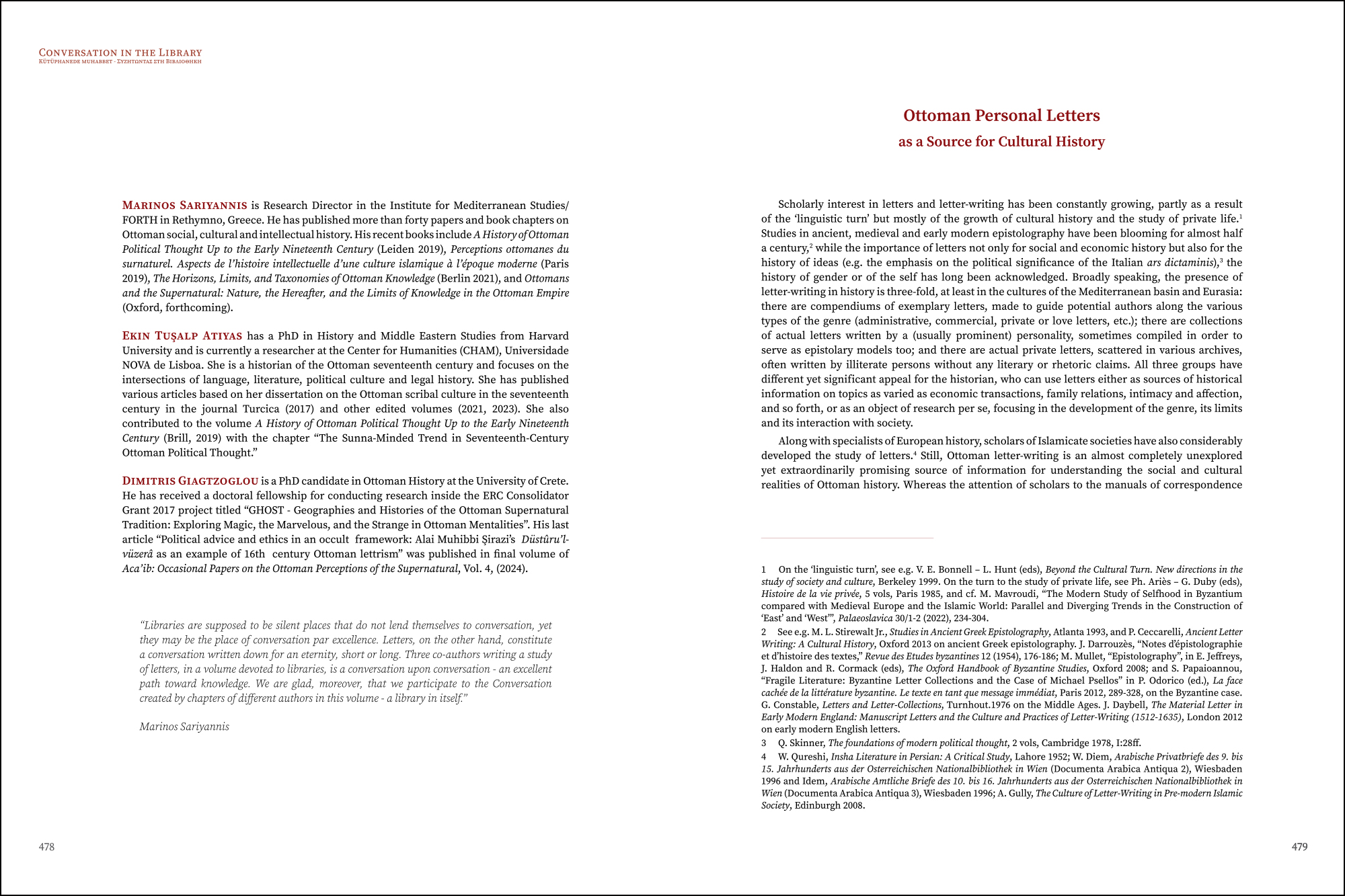 Marinos Sariyannis, Ekin Tuşalp Atiyas, Dimitris Giagtzoglou - Ottoman Personal Letters as a Source for Cultural History