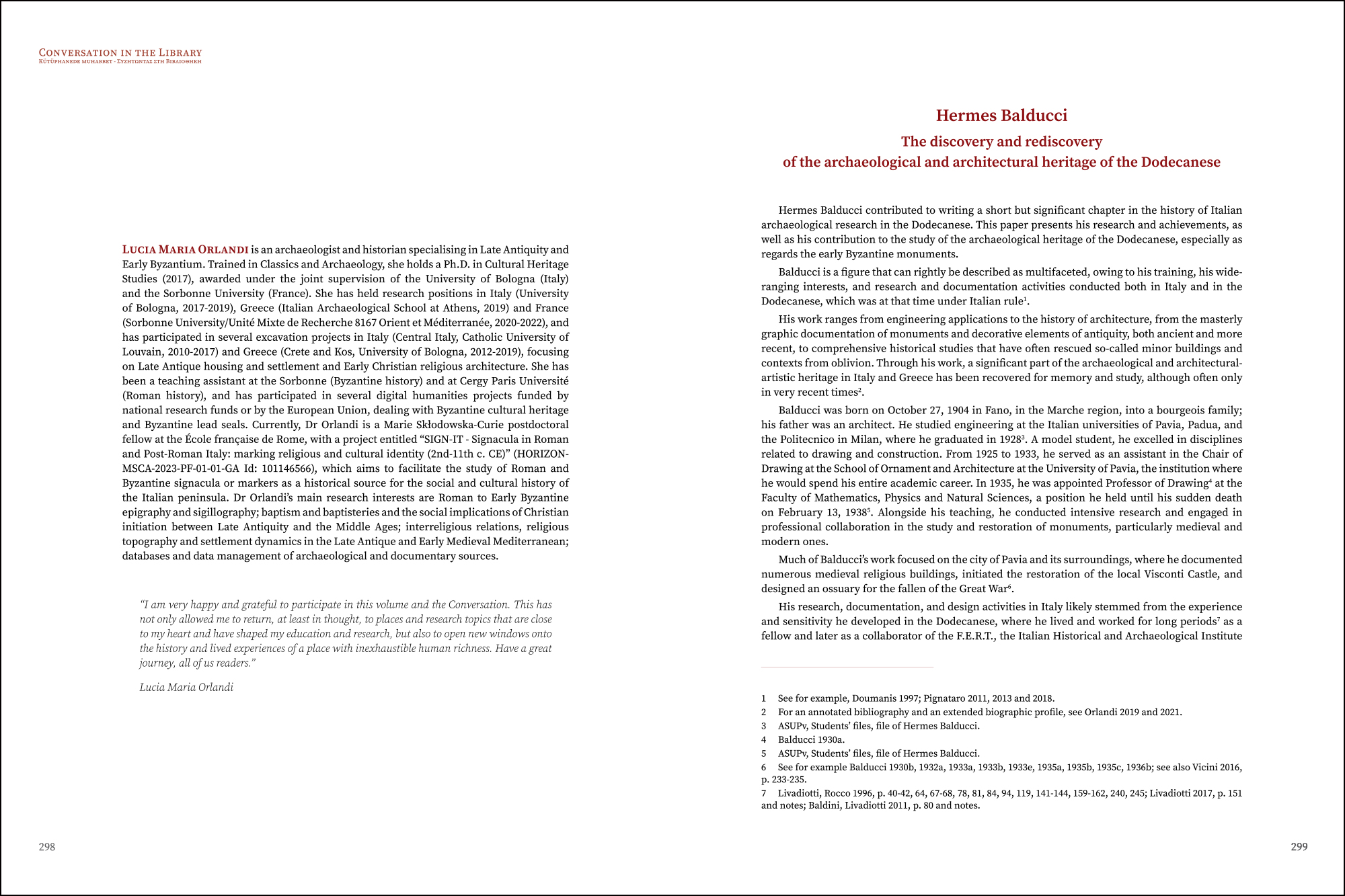 Lucia Maria Orlandi - Hermes Balducci: Discovering and Rediscovering the Archeological Heritage of the Dodecanese
