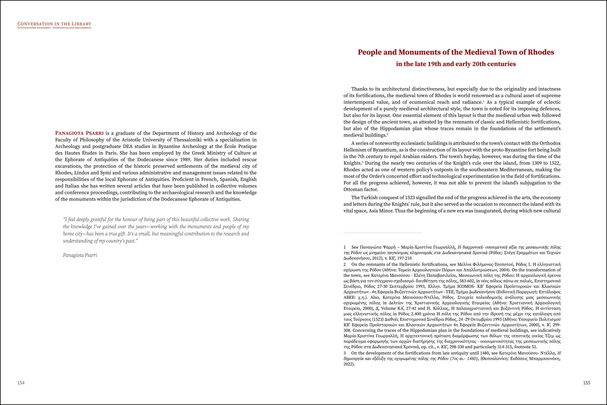 Panagiota Psarri - People and Monuments of the Medieval City of Rhodes in the Late 19th and Early 20th Century